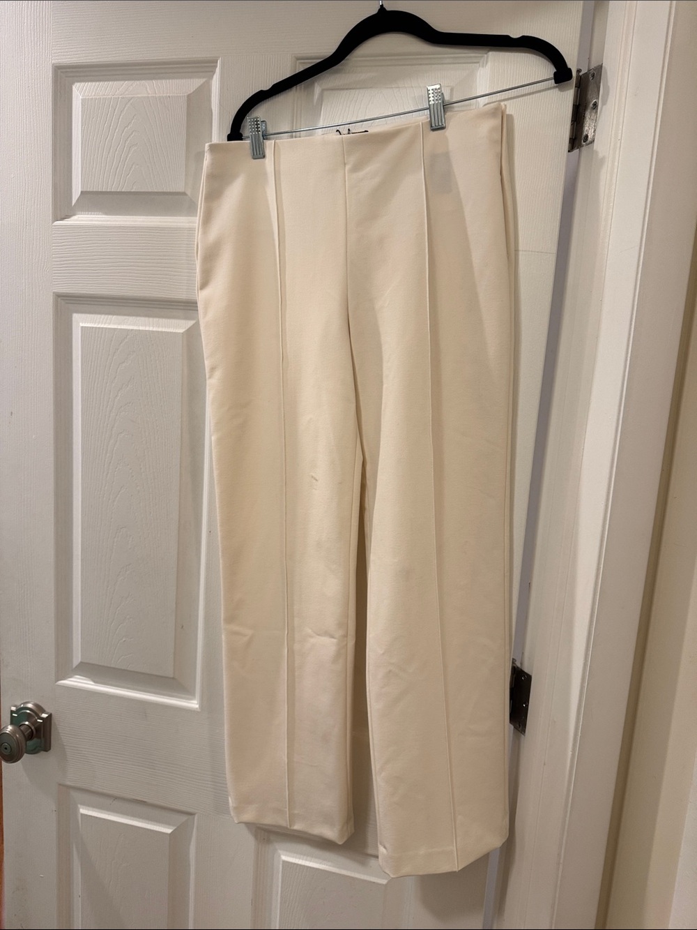 Zara Cream Straight-Leg Women's Dress Pants